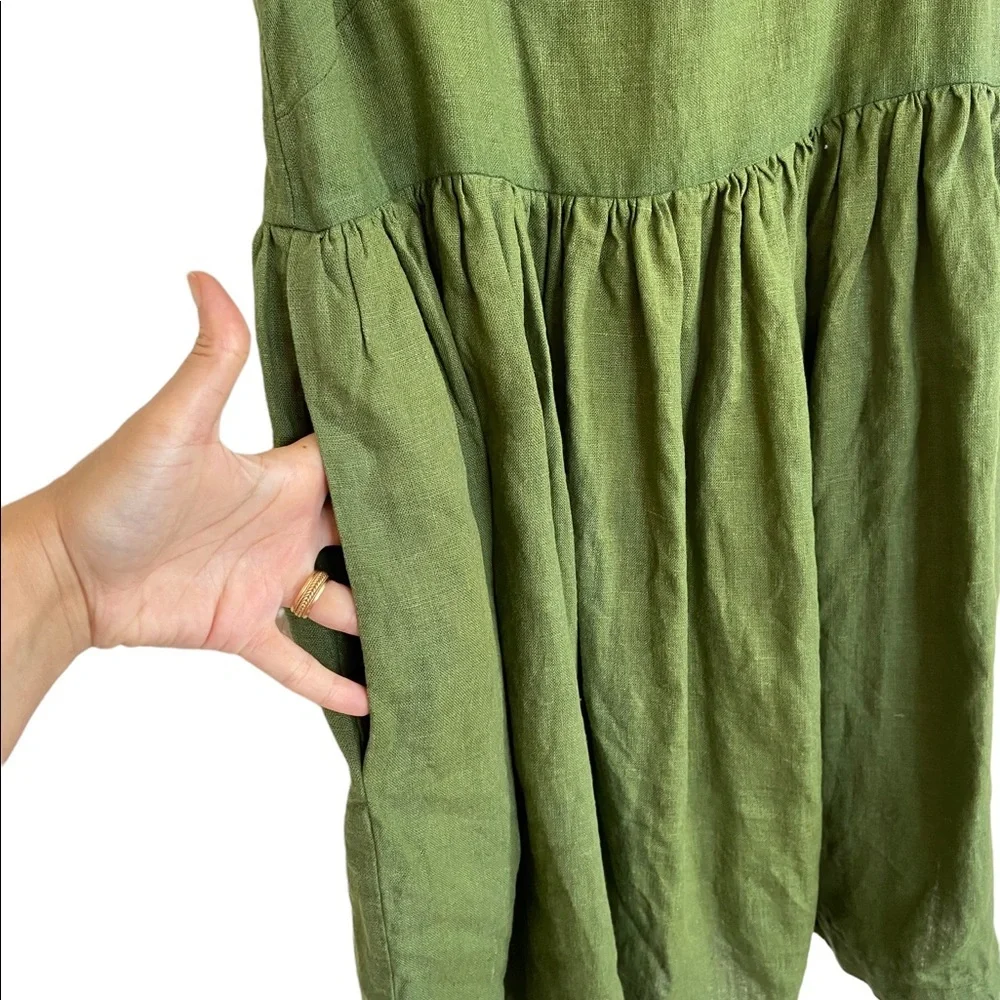 Yuki Buttons Handmade Linen Dress